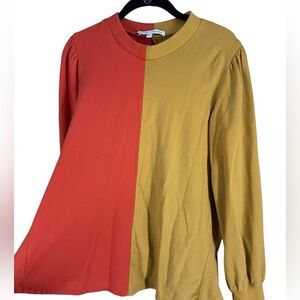 Selva Negra 2 toned top MOD orange and mustard large